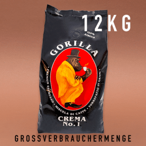 Gorilla Espresso Crema No.1 Arabica 12 KG ganze Bohnen für Ihr Büro & Geschäft