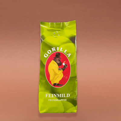 Gorilla Filterkaffee Feinmild gemahlen 500g mit Aromaschutzventil