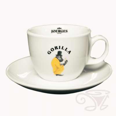 gorilla cappuccino tasse mit untertasse