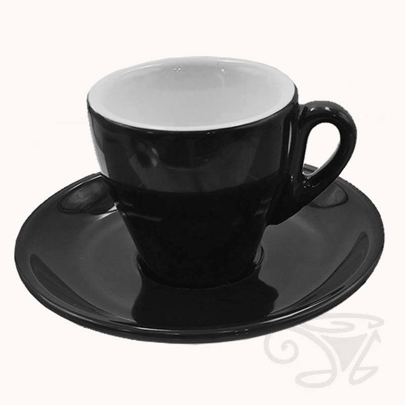 nuova point milano 65ml farbige espresso tasse schwarz dickwandig