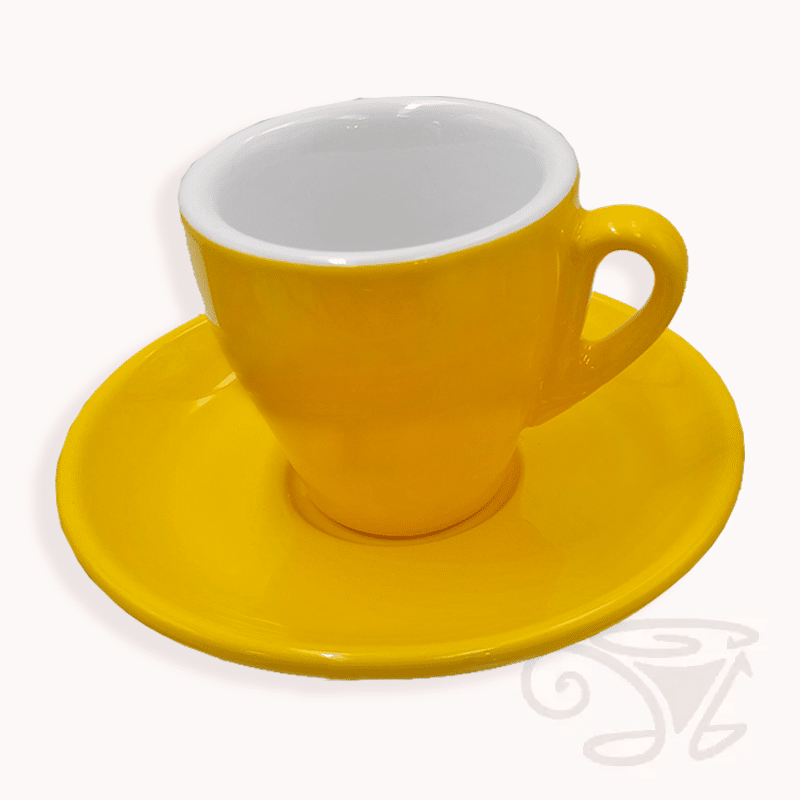 nuova point milano 65ml farbige espresso tasse gelb dickwandig