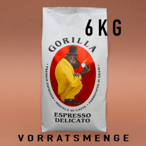 Gorilla Espresso Bar Crema 6 KG ganze Bohnen für Ihr Büro & Geschäft