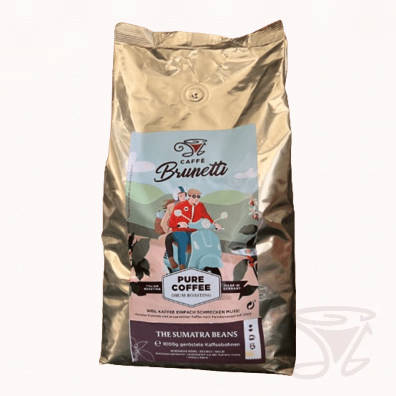 caffè brunetti länderkaffee sumatra arabica 1kg bohnen