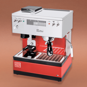 Quickmill Modell 0835 Retro Siebträger Espressomaschine, rot