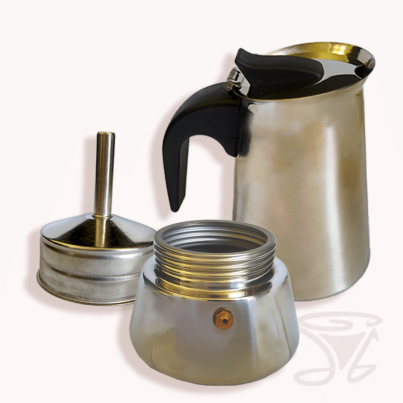 set espressokocher herdkocher aus edelstahl 6 tassen auch für induktion