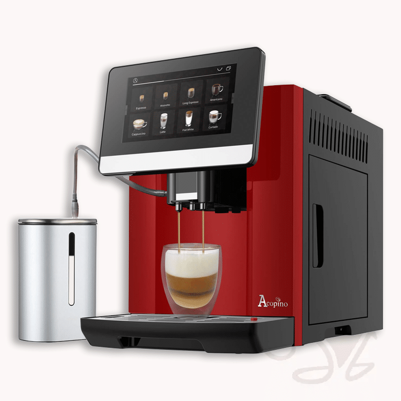 acopino barletta kaffeevollautomat rot mit one touch display