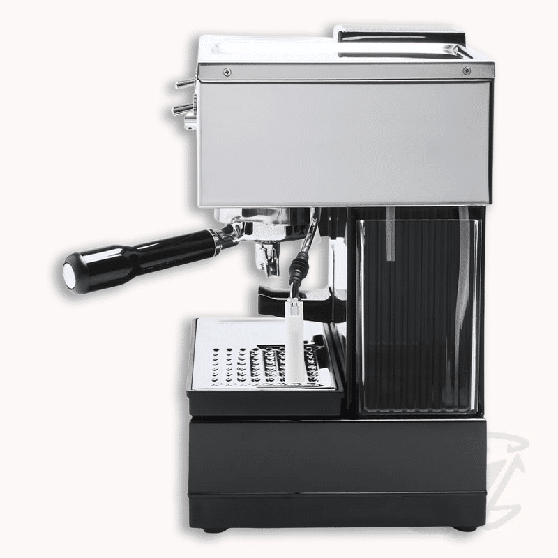 quickmill modell 0835 retro siebträger schwarz espressomaschine mit mühle
