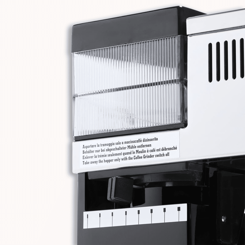 quickmill modell 0835 retro siebträger schwarz espressomaschine mit mühle