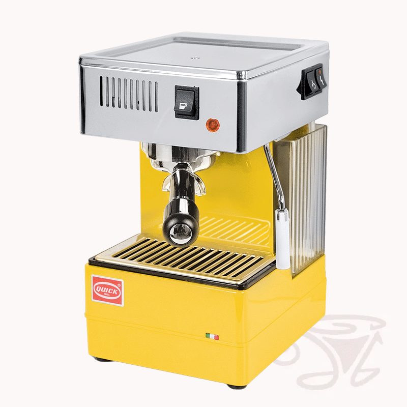 quickmill stretta 0820 siebträger einkreiser mit thermoblock retro style gelb