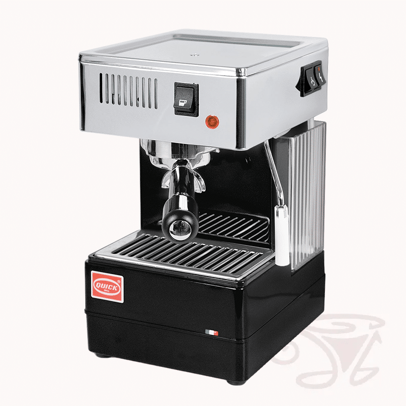 quickmill stretta 0820 siebträger einkreiser mit thermoblock retro style schwarz