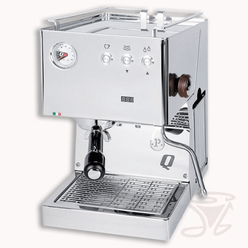 quickmill pop siebträger einkreiser mit thermoblock edelstahl glänzend