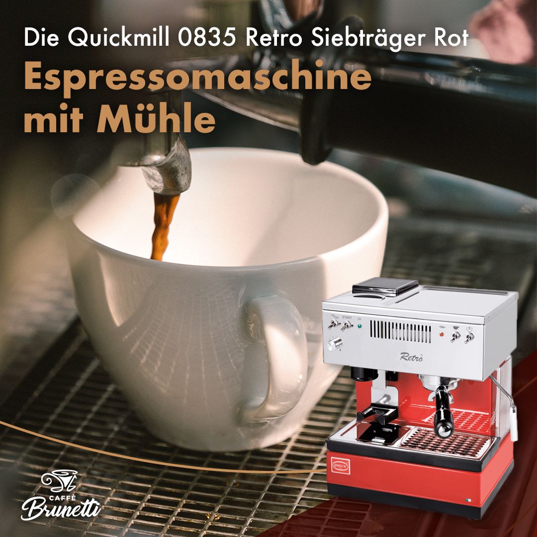 Espressomaschine mit integrierter Mühle spart Zeit