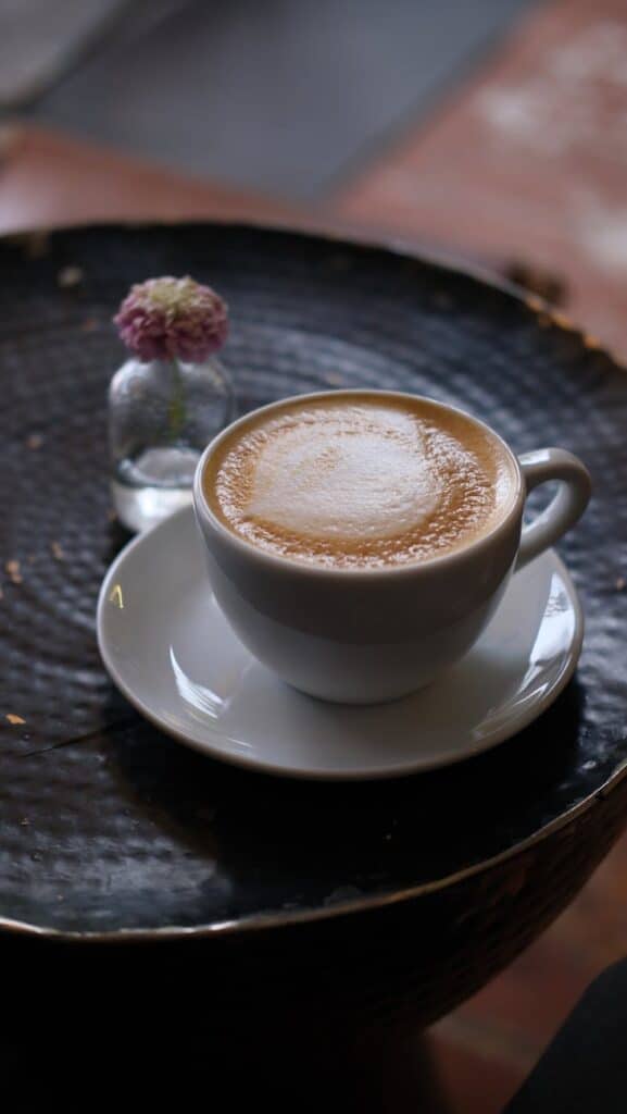 cozy coffee cup on rustic table