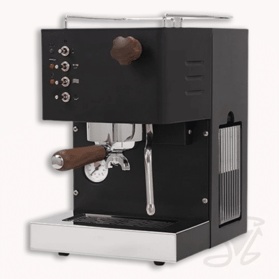 quickmill pippa black 04100 siebträger mit holzfinish