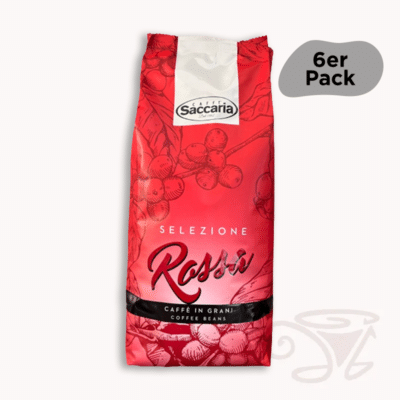 caffè saccaria selezione rossa kaffeebohnen 6kg sparset