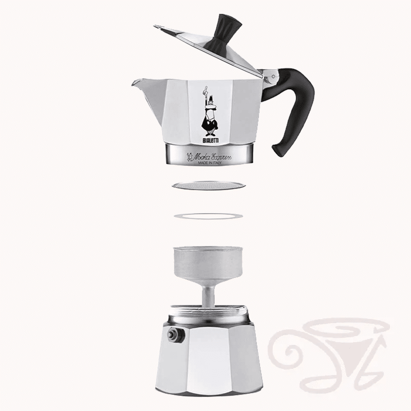 bialetti moka express espressokocher herdkocher 2 tassen kaffeebereiter