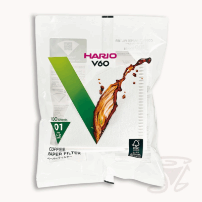 hario papierfilter weiß für 01 dripper v60 (100 stück)