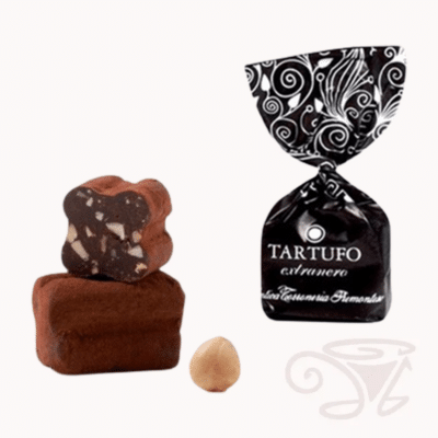 tartufo extra nero zartbitter torroneria piemontese schokoladentrüffel 14g