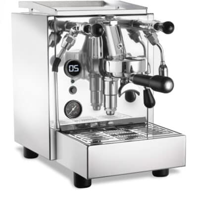 acm milano homey shot timer siebträger espressomaschine zweikreiser edelstahl