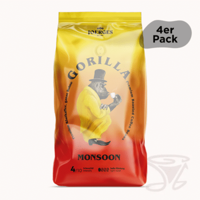 gorilla monsoon 4 kg sparpaekt ganze bohnen sortenreiner milder kaffee