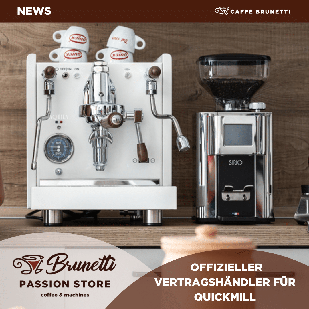 Brunetti Passion Store ist offizieller Vertragshändler für Quickmill Siebträgermaschinen und Vertragswerkstatt