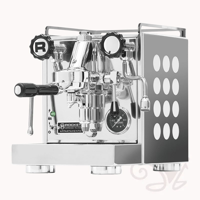 rocket appartamento siebträger zweikreiser e61 brühgruppe inox edelstahl weiß