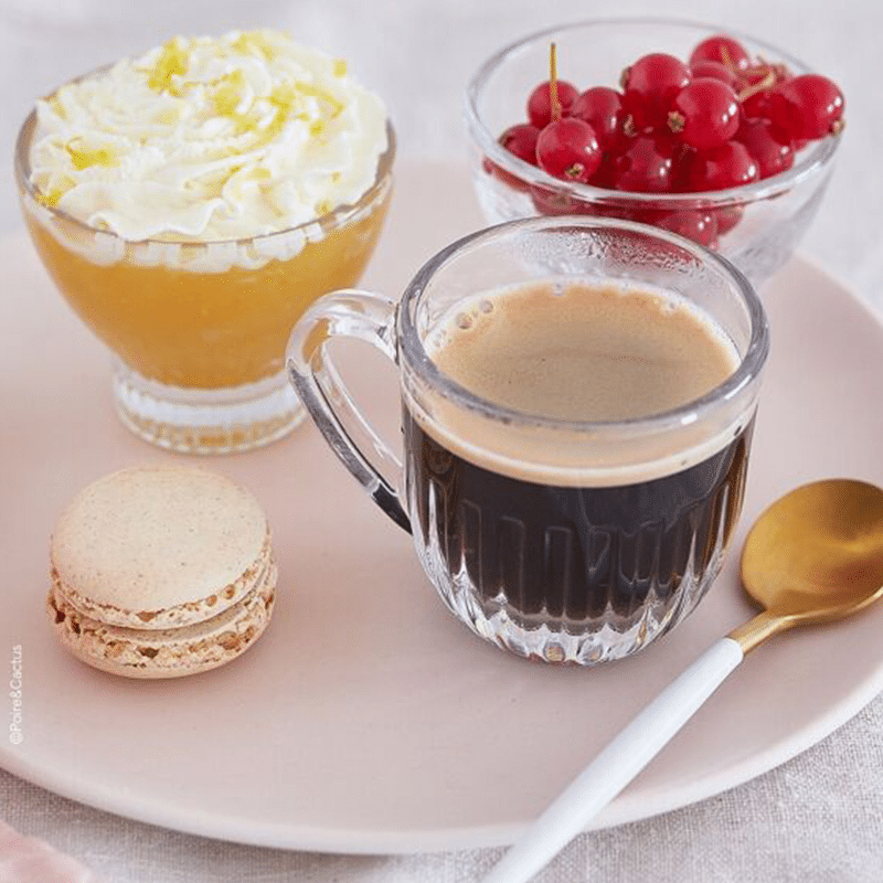 la rochère ouessant espressotasse kaffeebecher mit henkel aus glas