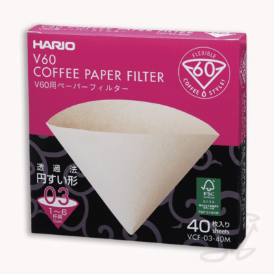 hario v60 papierfilter 03 kaffeefilter (40 stück), natur