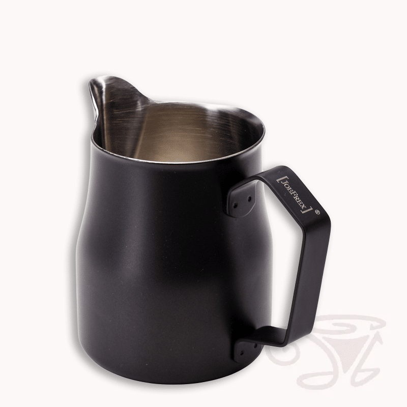 joe frex milchkännchen aus edelstahl mit pulverbeschichtung 350/500/750ml schwarz