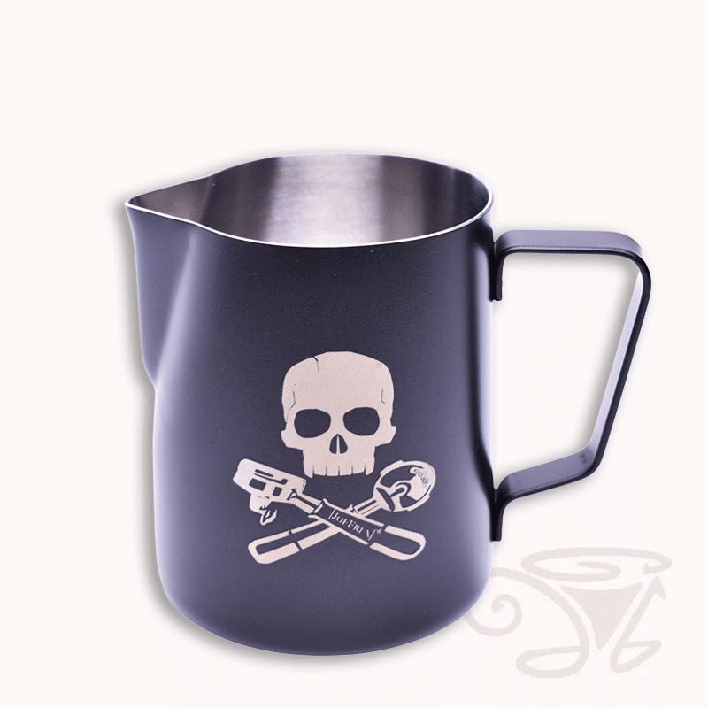 joe frex milchkännchen aus edelstahl mit pulverbeschichtung 350/590ml pirate