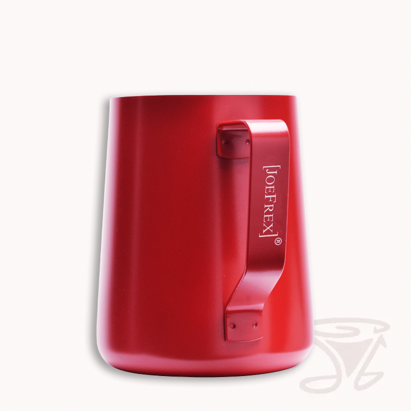 joe frex milchkännchen aus edelstahl 350ml rot