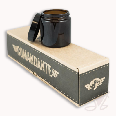 comandante glasbehälter mit deckel braun, 4 stück