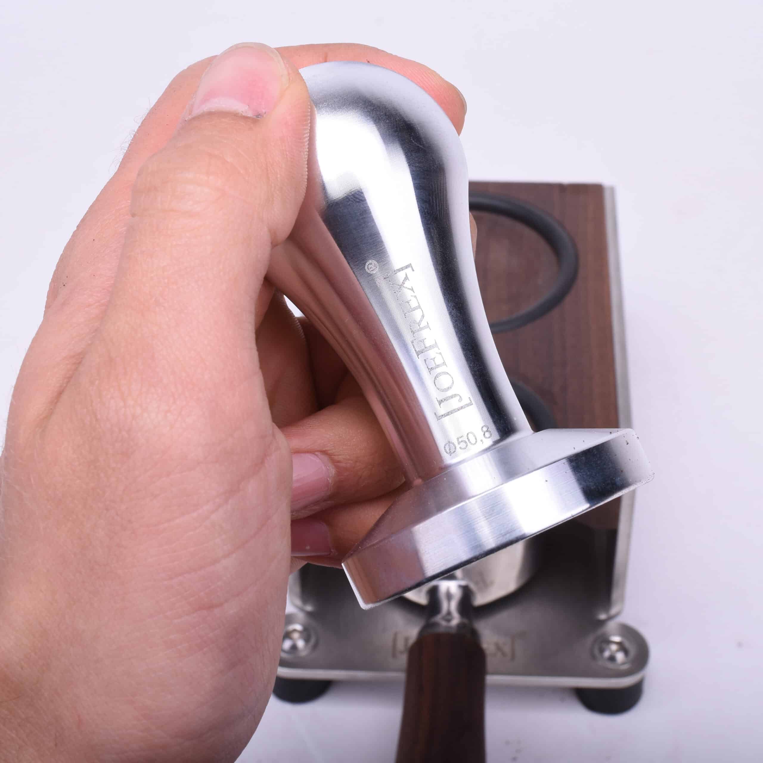 joe frex tamper metall alu 50,8 mm für de'longhi dedica