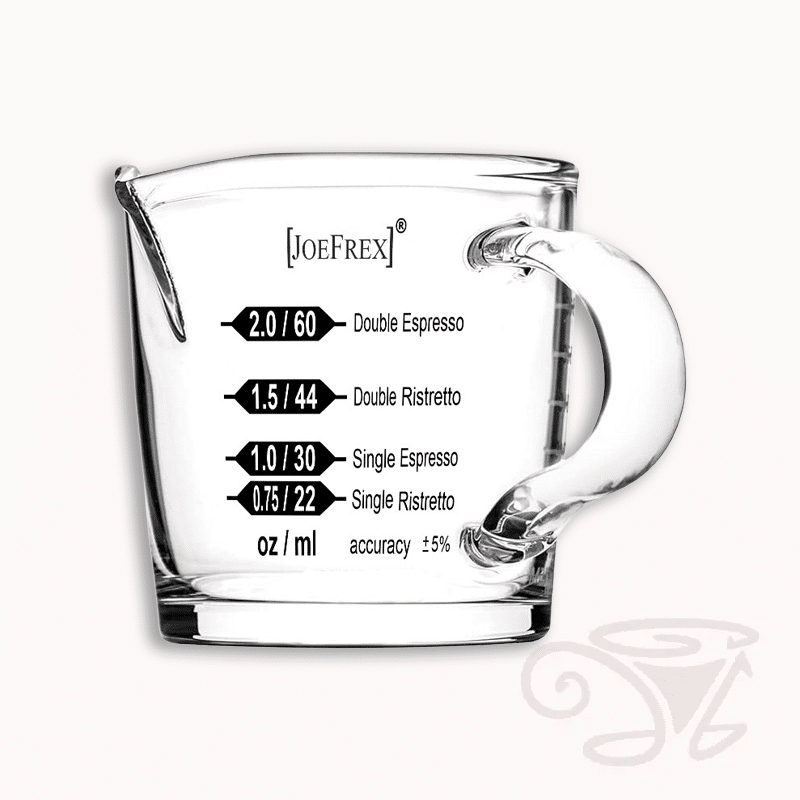 joe frex espresso shotglas mit doppelauslauf