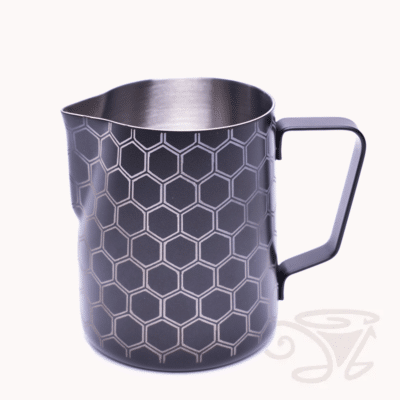 joe frex milchkännchen aus edelstahl mit pulverbeschichtung 350ml honeycomb
