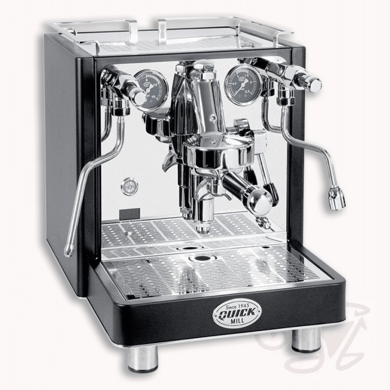 quickmill essence in schwarz innovative siebträgermaschine mit dualboiler
