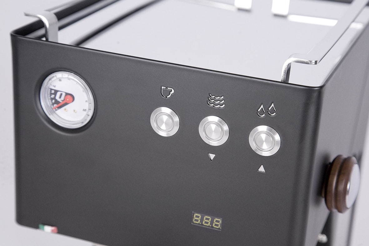 quickmill pop schwarz siebträger einkreiser mit thermoblock