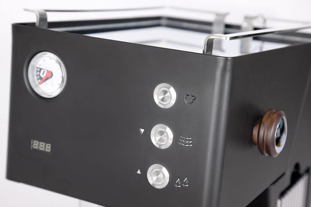 quickmill pop up schwarz siebträgermaschine programmierbarer einkreiser