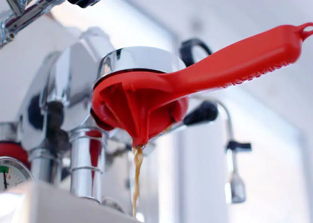 espazzola brühgruppenreiniger 56 58mm (modell 2+3 58), schwarz / rot