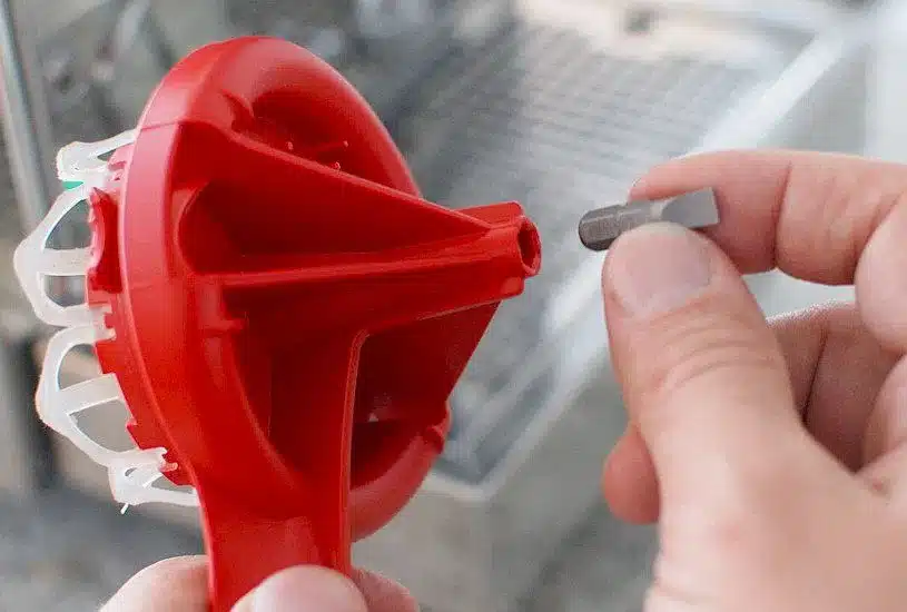 espazzola brühgruppenreiniger 56 58mm (modell 2+3 58), schwarz / rot