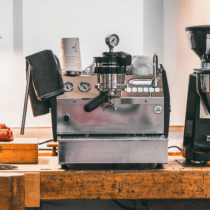 la marzocco gs3 mp schwarz mit konischem paddel