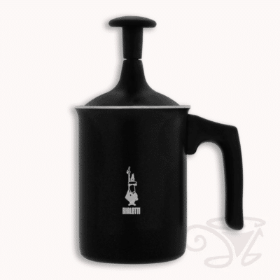 bialetti montalatte tuttocrema beschichteter milchaufschäumer schwarz für 3 tassen