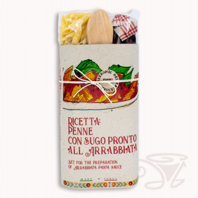 greenomic pasta kit penne mit arrabbiata sauce inkl. rezept und buchenholzkelle (kopie)