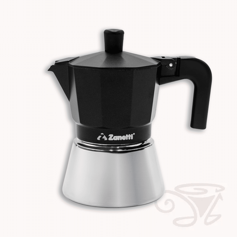 zanetti star espressokocher geeignet für induktion 3 tassen schwarz