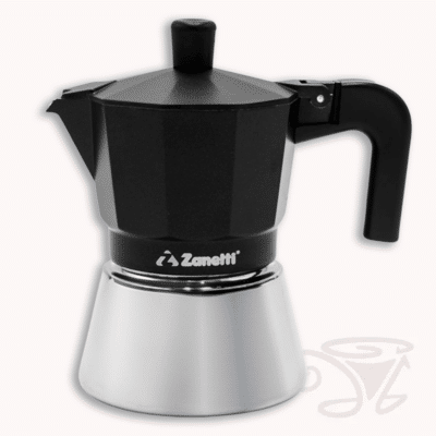 zanetti star espressokocher geeignet für induktion 6 tassen schwarz