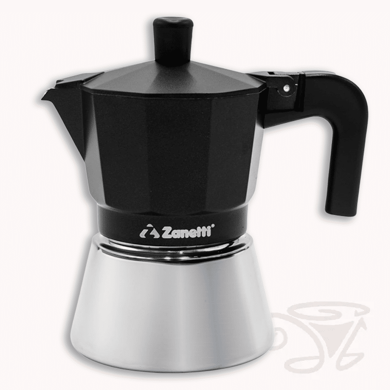 zanetti star espressokocher geeignet für induktion 6 tassen schwarz