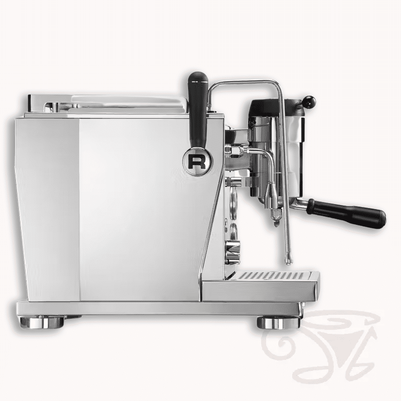 rocket r nine one edelstahl poliert, moderne siebträgermaschine mit farbdisplay