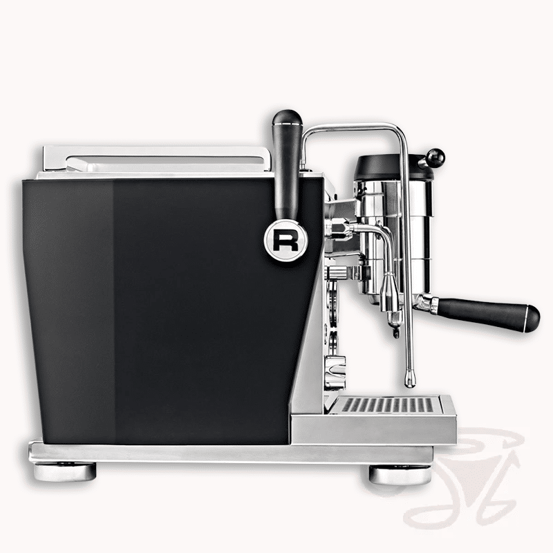 rocket r nine one schwarz, moderne siebträgermaschine mit farbdisplay