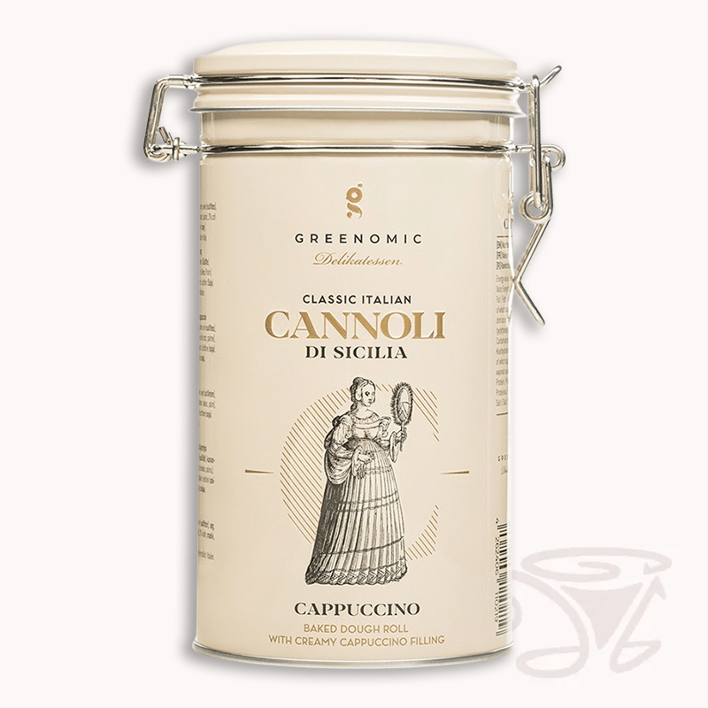 greenomic cannoli di sicilia cappuccino 200g teigröllchen mit cappuccino cremefüllung