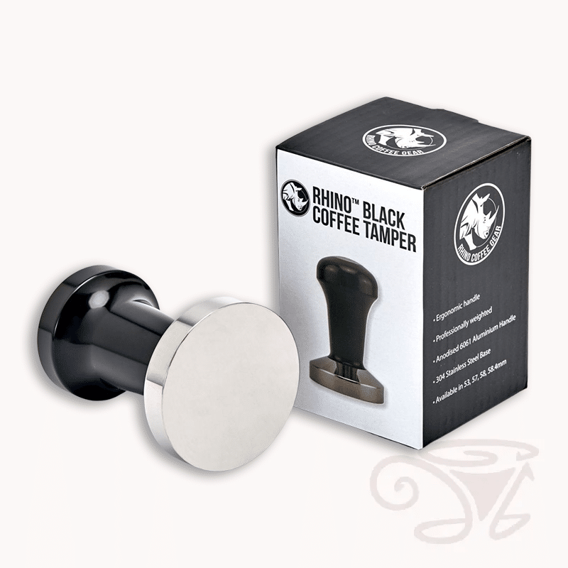 rhino tamper 58mm schwarz edelstahl base